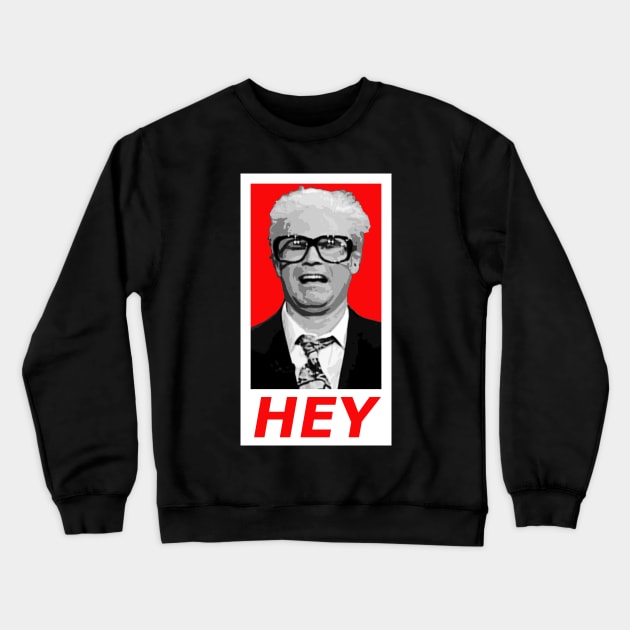 HEY! Red Crewneck Sweatshirt by GrimbyBECK